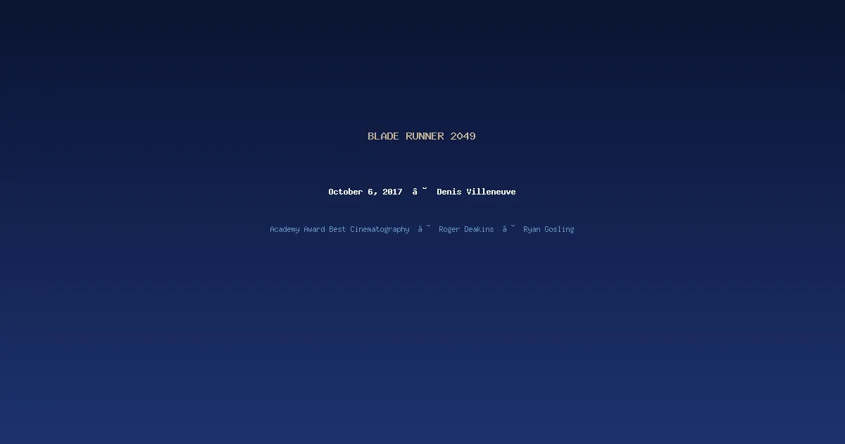 Blade Runner 2049