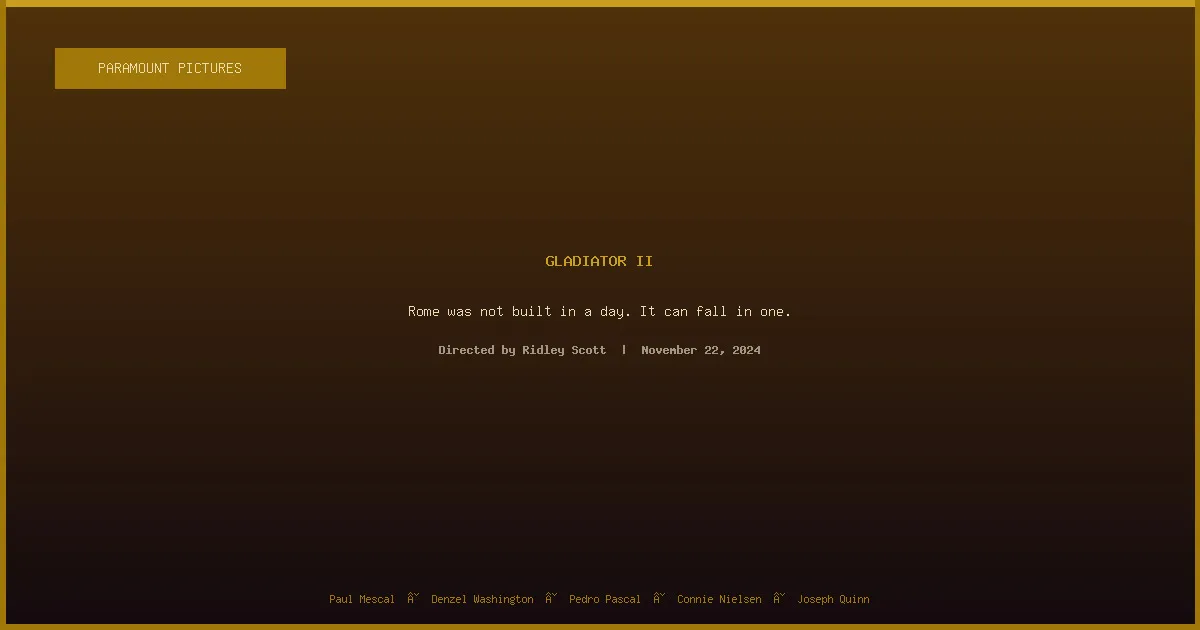 Gladiator II