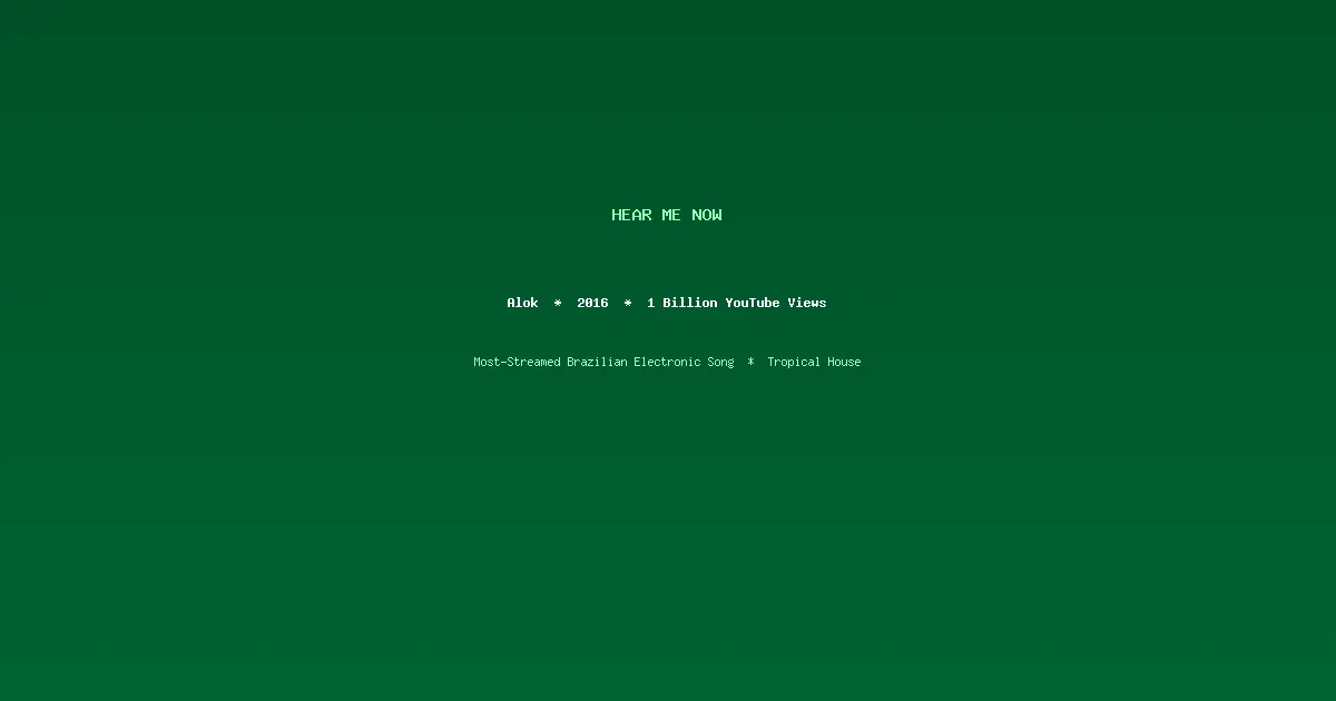 Hear Me Now — 1 Billion YouTube Views