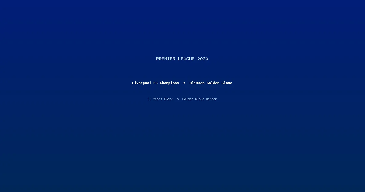 Liverpool — Premier League Champions 2019/20