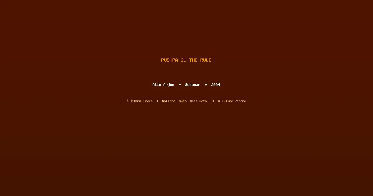Pushpa 2: The Rule