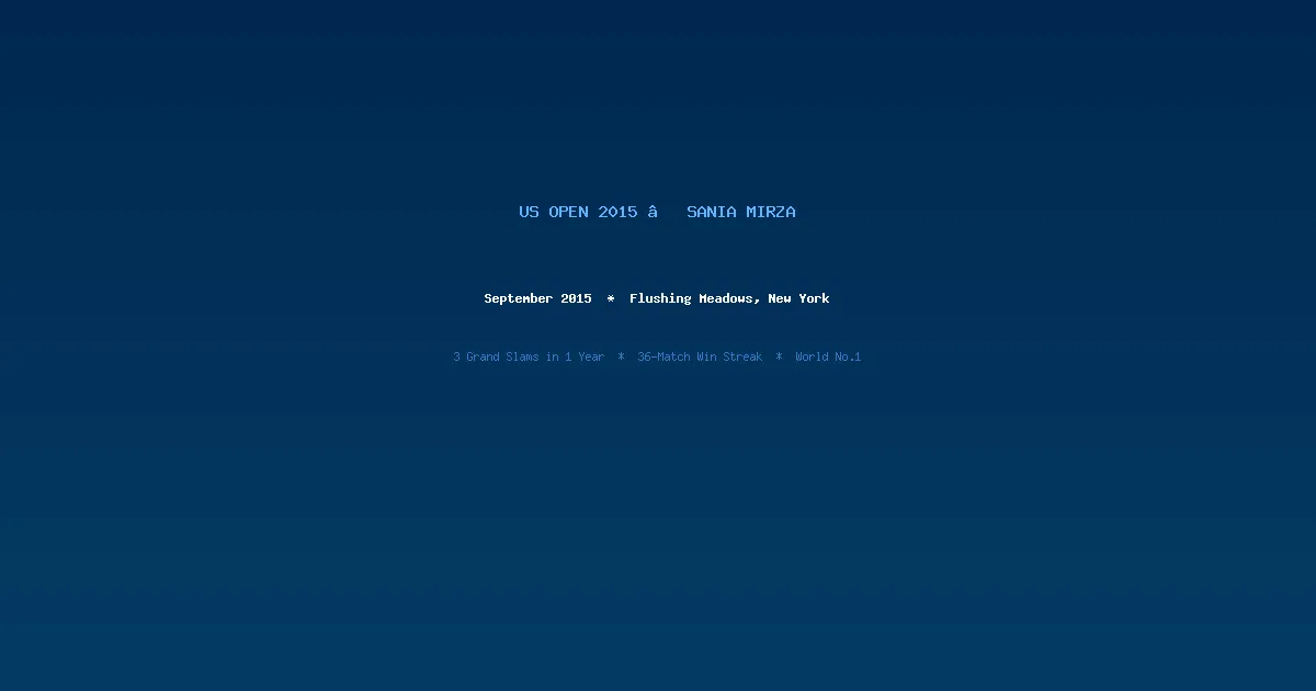 US Open 2015 — Women's Doubles Title