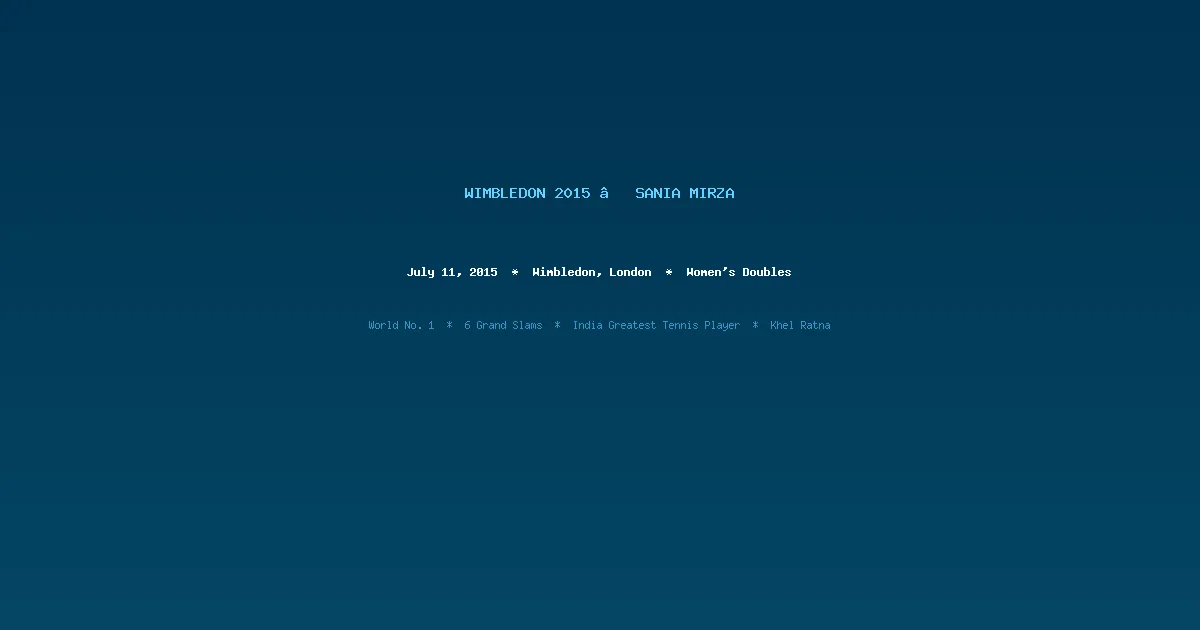 Wimbledon 2015 — Women's Doubles Title