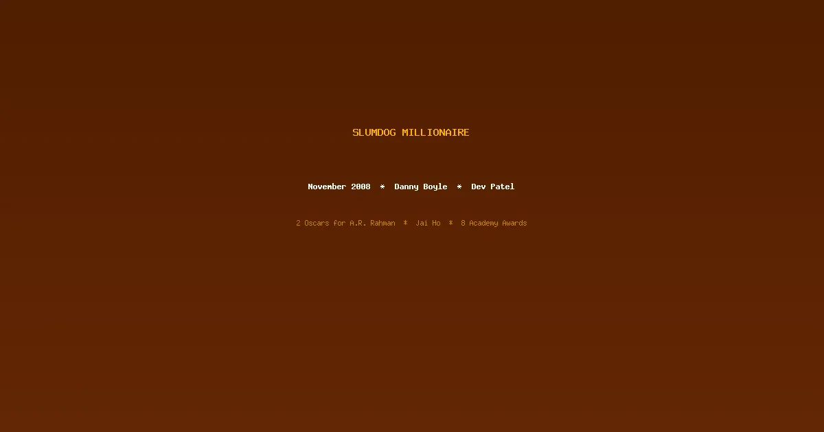 Slumdog Millionaire