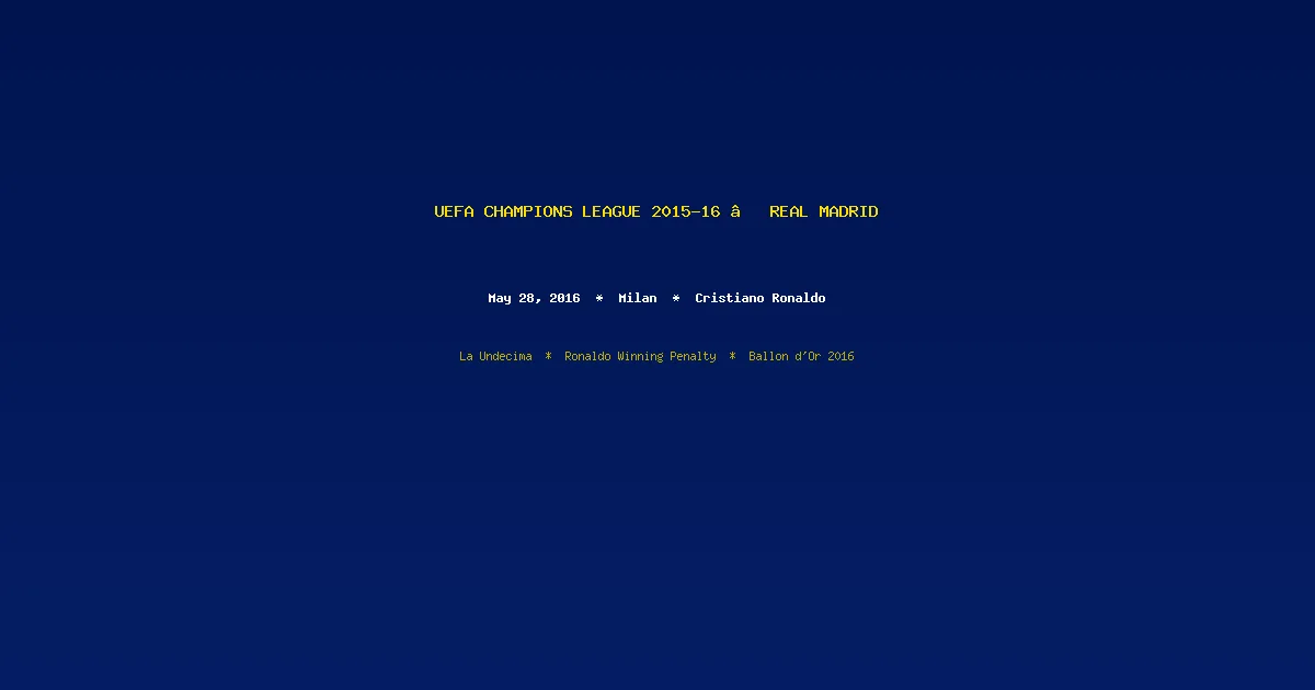 UEFA Champions League 2015-16 — Real Madrid